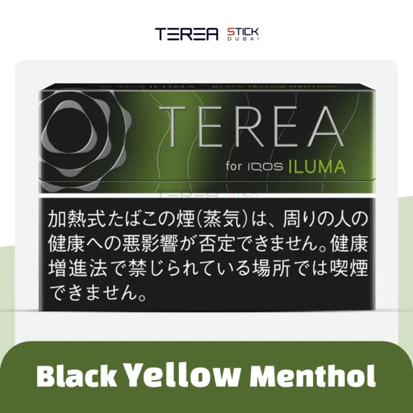 IQOS TEREA Black Yellow Menthol Now in Ajman