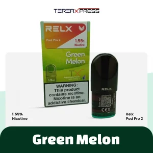 Relx Pod Pro 2 Green Melon 1.55% Now available in Dubai